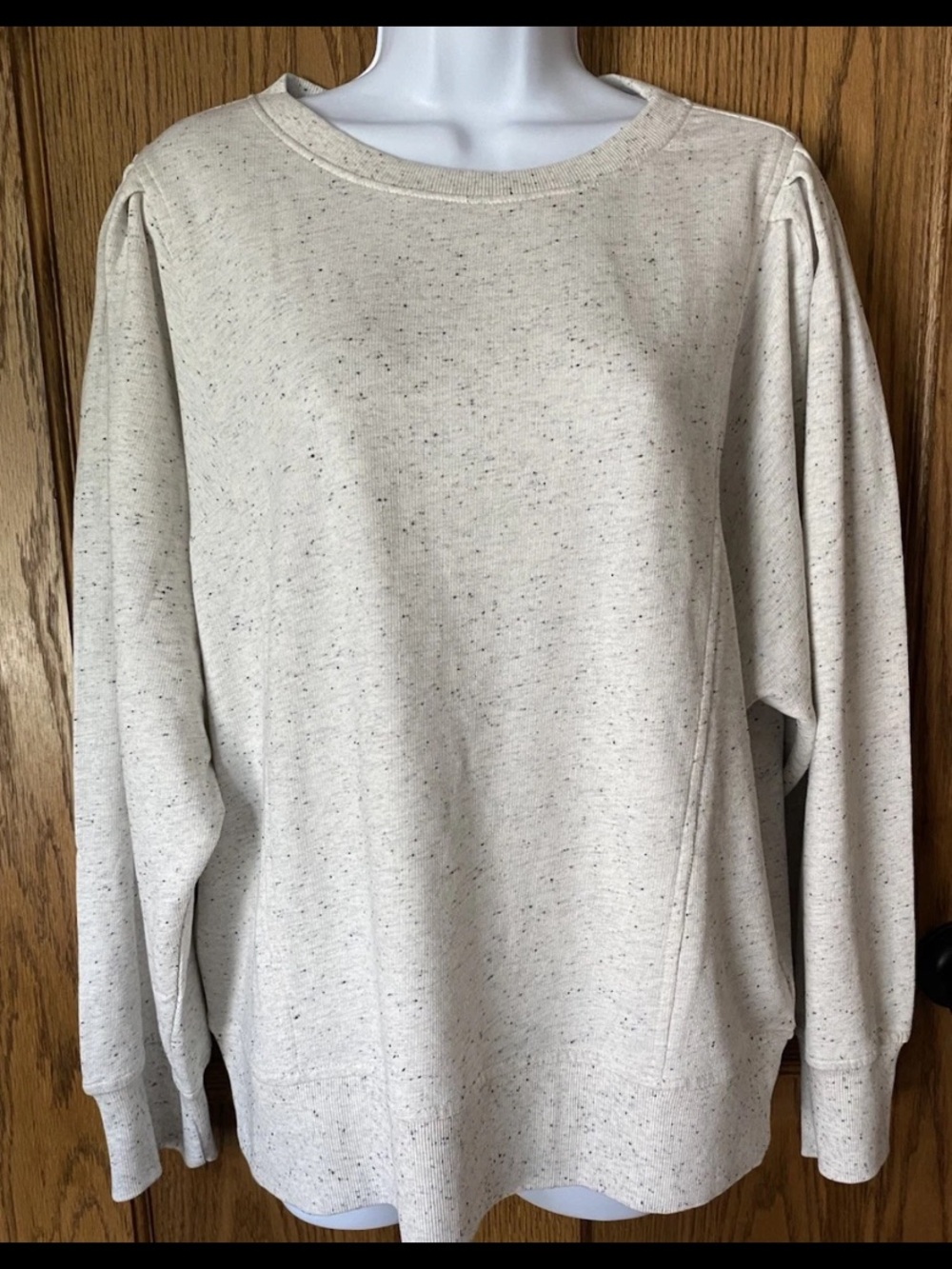 NWT Women’s J.Jill Elevated Sweatshirt In Oatmeal. Size Large